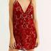 Free People Dresses | Like New Free People Dangerous Love Lace Mini Dress Size 8 | Color: Red | Size: 8