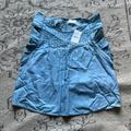 J. Crew Shirts & Tops | Brand New With Tags Little Girls Ruffle, Chambray Top | Color: Blue | Size: Sg