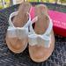 Kate Spade Shoes | Beach Wedding Or Bachelorette? #Glitter Kate Spade White Flip Flop. #Rare. #Euc. | Color: White | Size: 7