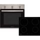 Baumatic BCPK605X Built In Electric Single Oven and Ceramic Hob Pack - Stainless Steel / Black - A Rated