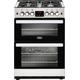 Belling Cookcentre 60G Freestanding Gas Cooker with Full Width Electric Grill - Stainless Steel - A+/A Rated, Stainless Steel