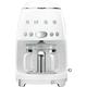 Smeg 50's Retro DCF02WHUK Filter Coffee Machine with Timer - White, White