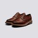 Grenson Grenson Archie Mens Brogue Shoes in Tan Handpainted Leather with a Triple Welt