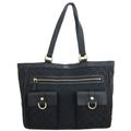 Gucci Bag GG Canvas Black x Gold Hardware Leather Shoulder Tote Women's Men's 146247