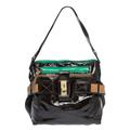 Chloe Black Patent Leather Audra Tote, Brown