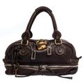 Chloe Dark Brown Leather Paddington Zipped Satchel, Brown