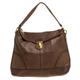 Prada Dark Brown Soft Leather Pushlock Hobo, Brown