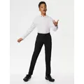 M&S Boys Slim Leg Slim Waist School Trousers (2-18 Yrs) - 10-11 - Black, Black