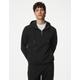 Autograph Mens Cotton Blend Half Zip Hoodie - SREG - Black, Black,Dark Navy