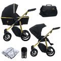 Venicci Special Edition 2 in 1 Travel System (7 Piece Bundle) - Gold / Black