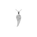 0.10ct Diamond Angel Wing Necklace in 9ct White Gold