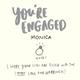 Moonpig Diamond Ring Illustration Personalised Engagement Card, Square