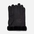 UGG® Sheepskin Embroidered Glove for Women in Black, Size Large, Shearling