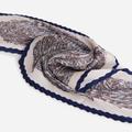 Textured Printed Bandana Scarf In Blue,, Blue