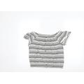 F&F Womens White Striped Basic T-Shirt Size 10