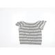 F&F Womens White Striped Basic T-Shirt Size 10