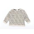 H&M Girls Brown Animal Print Pullover T-Shirt Size 12-18 Months