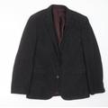 F&F Mens Grey Geometric Polyester Jacket Suit Jacket Size 40