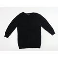 Gap Womens Black Scoop Neck Cotton Pullover Jumper Size L