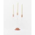 Lea Pink & Orange Glass Candelabra