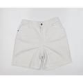 TBS Womens White Cotton Bermuda Shorts Size 10 L6 in Regular