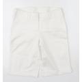 New Look Womens White Cotton Chino Shorts Size 10 Regular