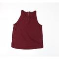 New Look Womens Red Basic Tank Size 14