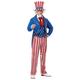 Deluxe Men's Uncle Sam Fancy Dress Costume