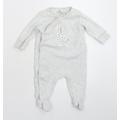 NEXT Baby Grey Babygrow One-Piece Size 3-6 Months