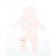 Preworn Baby Pink Fleece Babygrow One-Piece Size 6-9 Months - Unicorn