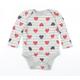 Gap Girls Grey Striped Babygrow One-Piece Size 6-9 Months - Love Hearts