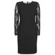 Lauren Ralph Lauren LACE PANEL JERSEY DRESS women's Dress in Black