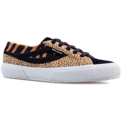 Superga 2953 Cotu Ponyhair - Black cheetah zebra Trainers