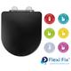 Croydex Iseo Moulded Wood Flexi-Fix Toilet Seat- Matte Black