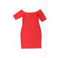 Lipsy Womens Red Bodycon Size 10