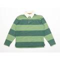 Tommy Hilfiger Boys Striped Green Polo Shirt Age 8 Years