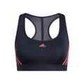 adidas 3 Stripes Mid Stripes Brushed Sports Bras Women - Dark Blue, Pink, Size M