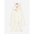 Llama Bathrobe white/red