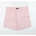 Track and Field Womens Pink Plaid Bermuda Shorts Size S