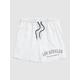 Mens LOS ANGELES Letter Printed Drawstring Shorts Xl White