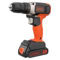 Black + Decker 18V Lithium-ion Drill Driver with Accessories