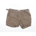 NEXT Womens Brown Cotton Chino Shorts Size 16 L5 in Regular