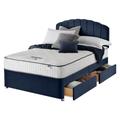 Silentnight Middleton Double Memory 4 Drawer Divan Bed- Blue