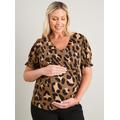 MATERNITY Giant Leopard Print Wrap Top 14