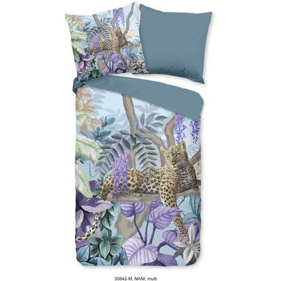 Wendebettwäsche "Nani", bunt (multi), B/L: 135cm x 200cm, , Microfaser, B/L: 80cm x 80cm, Microfaser, Obermaterial: 100% Polyester, PURE LUXURY COLLECTION, Bettwäsche, Mikrofaser, 135x200, Pflegeleicht, Reißverschluss, Wendeoptik, Leopard Image