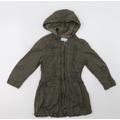 NEXT Girls Green Basic Jacket Jacket Size 5-6 Years Zip