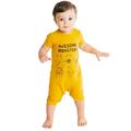 Boys Yellow Romper, Awesome Monsters Onesie - Yellow Baby Romper | Style My Kid, 12-18M
