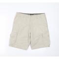 Marks and Spencer Womens Beige Cargo Shorts Size 36 in
