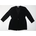 Jacques Vert Womens Black Jacket Blazer Size 2 Button