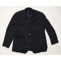 M&S Mens Blue Rayon Jacket Suit Jacket Size 48